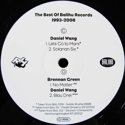 Daniel Wang : Best Of Balihu 1993 - 2008 Pt. 2 (2xLP, Comp, Ltd, RM)