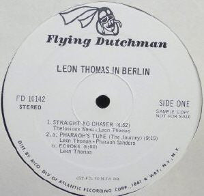 Leon Thomas With Oliver Nelson : In Berlin (LP, Album, Promo, PR )