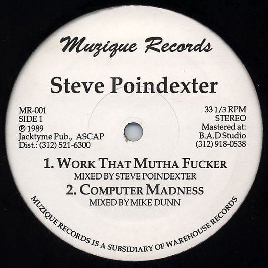 Steve Poindexter : Work That Mutha Fucker (12", Bla)