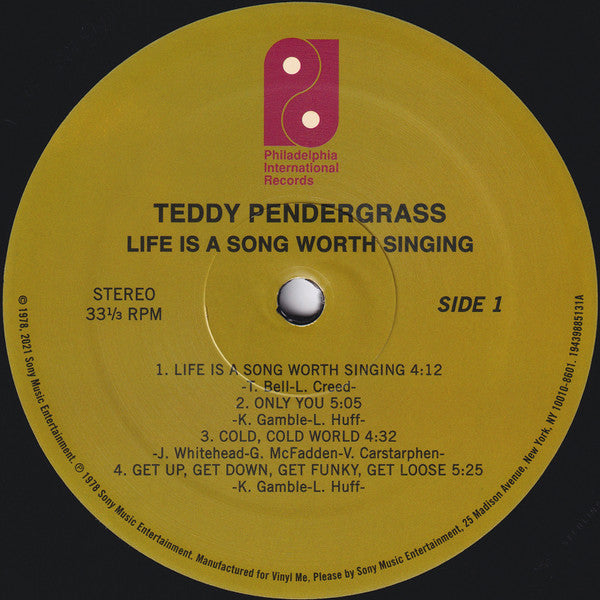 Teddy Pendergrass : Life Is A Song Worth Singing (LP, Album, Club, RE, 180)