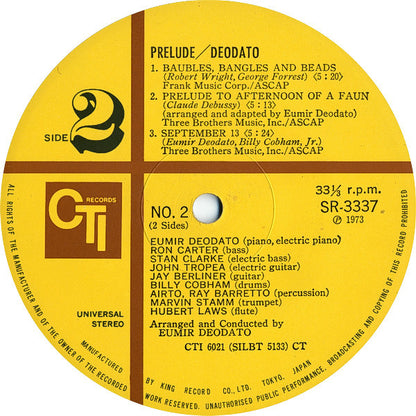 Eumir Deodato : Prelude (LP, Album, Gat)
