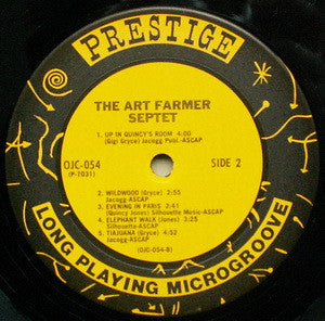 The Art Farmer Septet : The Art Farmer Septet (Plays The Arrangements Of Gigi Gryce And Quincy Jones) (LP, Comp, RE)