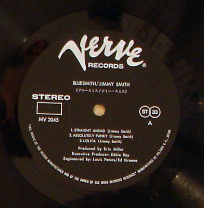 Jimmy Smith : Bluesmith (LP, Album, Gat)