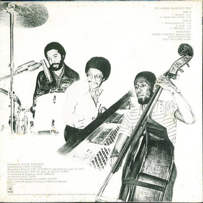 Herbie Hancock Trio : The Herbie Hancock Trio (LP, Album)