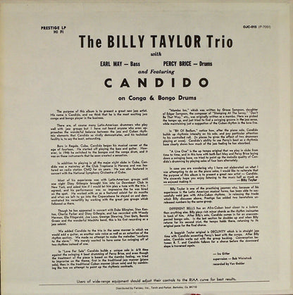Billy Taylor Trio With Candido : The Billy Taylor Trio With Candido (LP, Album, RE)