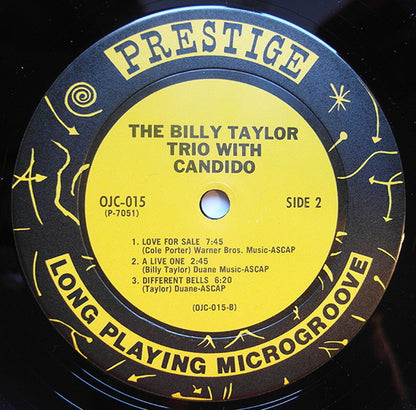 Billy Taylor Trio With Candido : The Billy Taylor Trio With Candido (LP, Album, RE)