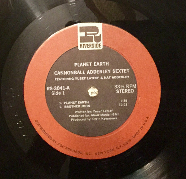Cannonball Adderley Sextet : Planet Earth (LP, Comp)