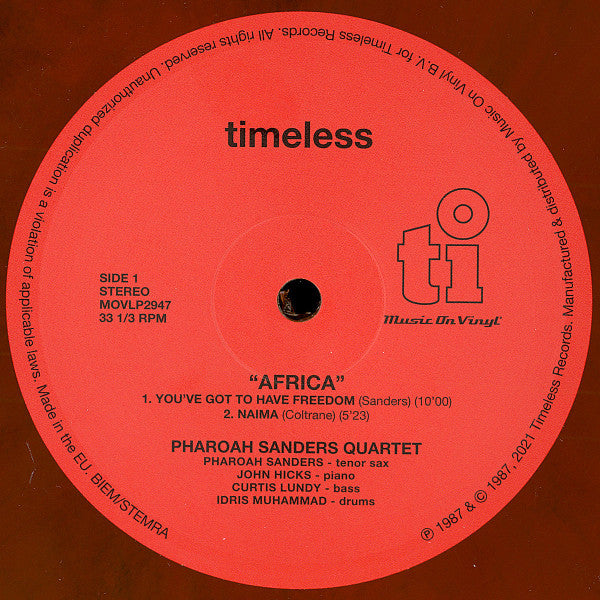 Pharoah Sanders / John Hicks / Curtis Lundy / Idris Muhammad : Africa (2xLP, Album, Ltd, Num, RE, Ora)