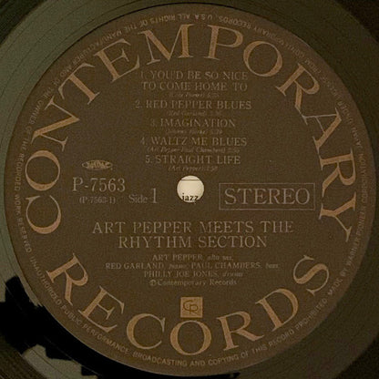 Art Pepper : Art Pepper Meets The Rhythm Section (LP, Album, RE)