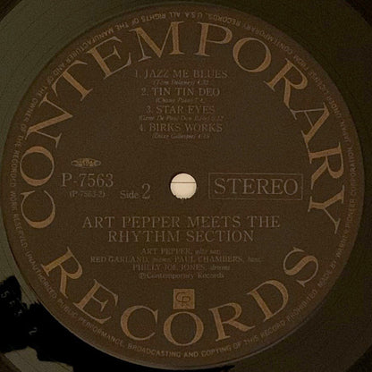 Art Pepper : Art Pepper Meets The Rhythm Section (LP, Album, RE)