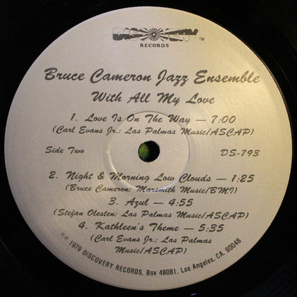 Bruce Cameron Jazz Ensemble : With All My Love (LP, Album)