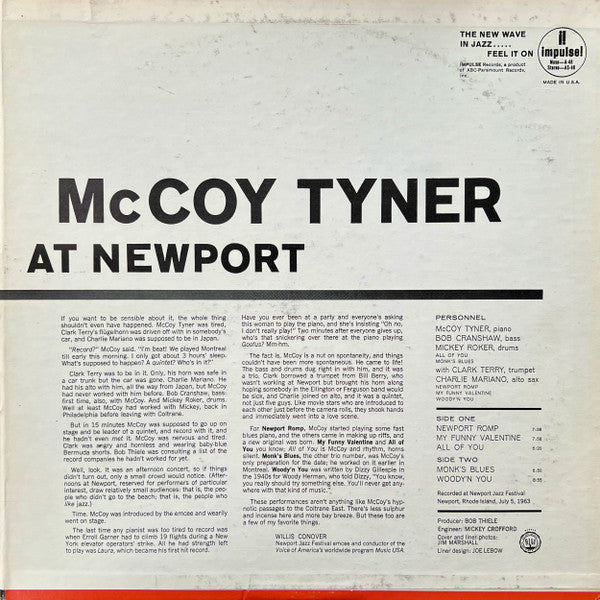 McCoy Tyner : Live At Newport (LP, Album, RE, Gat)