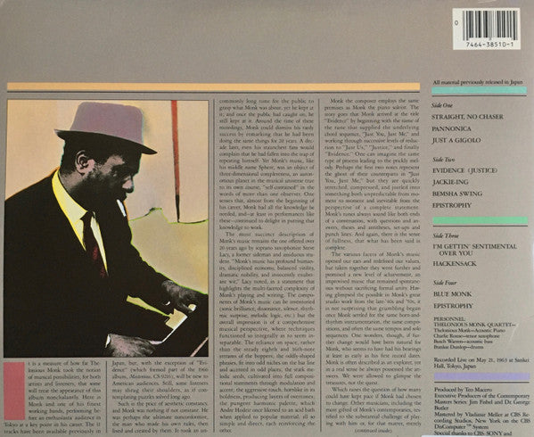 Thelonious Monk : Tokyo Concerts (2xLP, Album, RE, Gat)