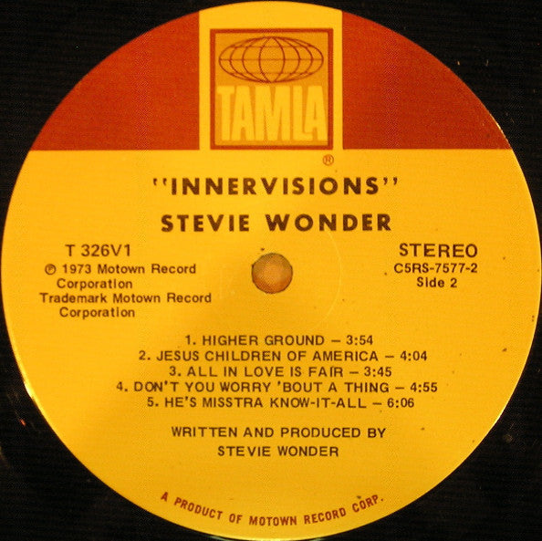 Stevie Wonder : Innervisions (LP, Album, Gat)