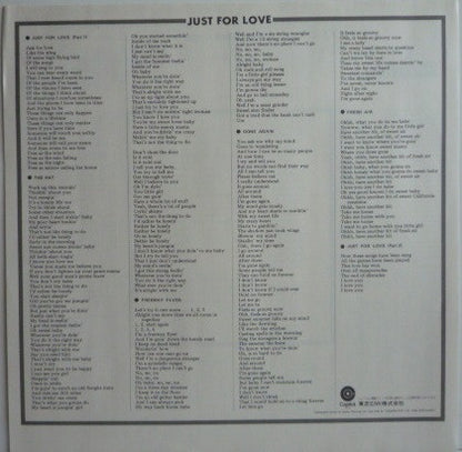 Quicksilver Messenger Service : Just For Love (LP, Album, RE)