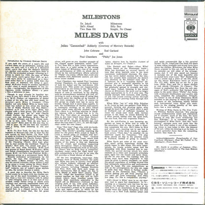 Miles Davis : Milestones (LP, Album, Mono, RE)