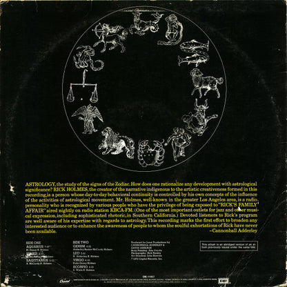 Cannonball Adderley, Rick Holmes, Nat Adderley Sextet : Soul Zodiac Vol. 2 (LP, Album, RE)
