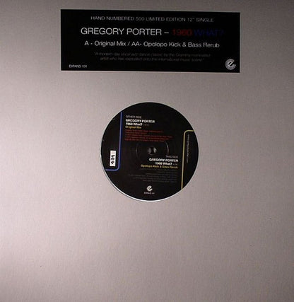 Gregory Porter : 1960 What? (12", RSD, Ltd, Num)