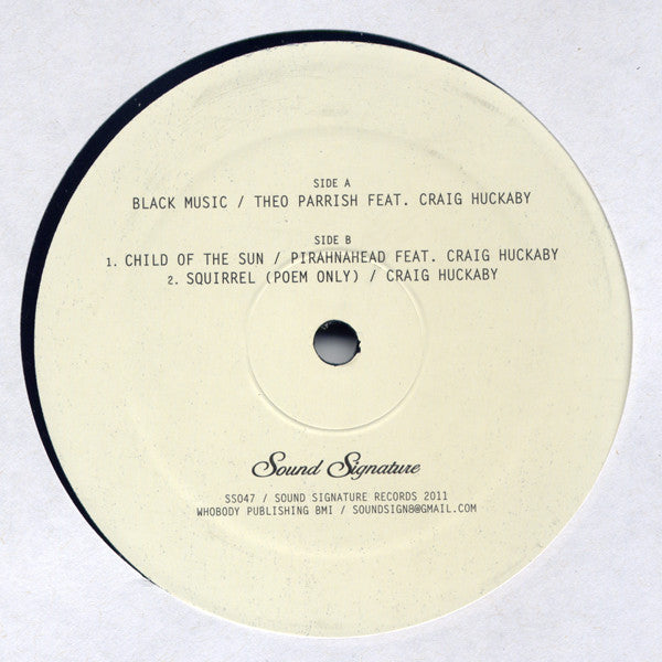 Theo Parrish / Pirahnahead / Craig Huckaby : Black Music (12")