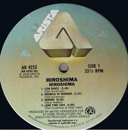 Hiroshima (3) : Hiroshima (LP, Album, San)