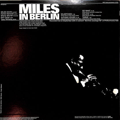 Miles Davis : Miles In Berlin (LP, Album, RE)