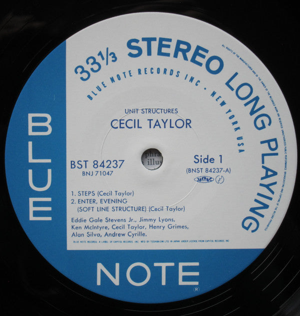 Cecil Taylor : Unit Structures (LP, Album, RE)
