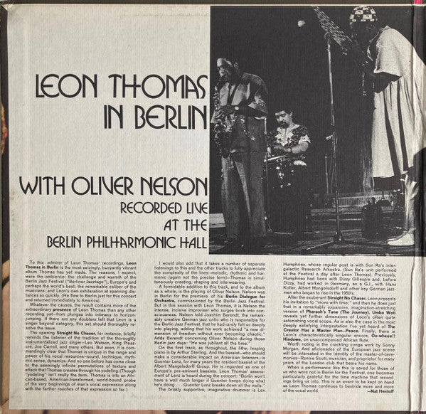 Leon Thomas With Oliver Nelson : In Berlin (LP, Album, PR )