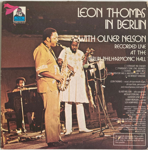 Leon Thomas With Oliver Nelson : In Berlin (LP, Album, PR )