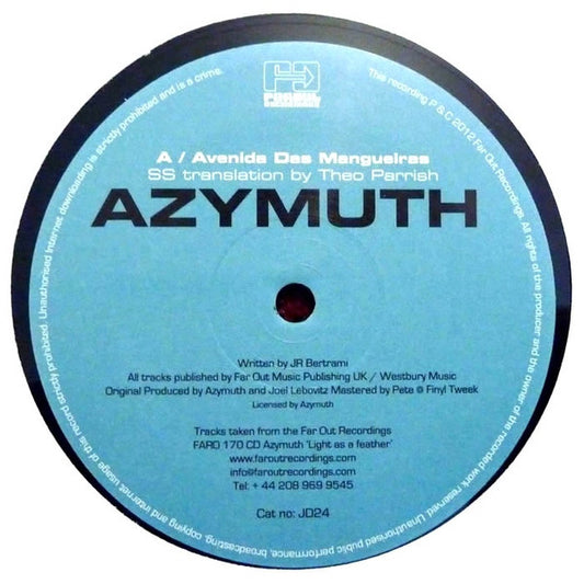 Azymuth : Avenida Das Mangueiras (SS Translation By Theo Parrish) (12")