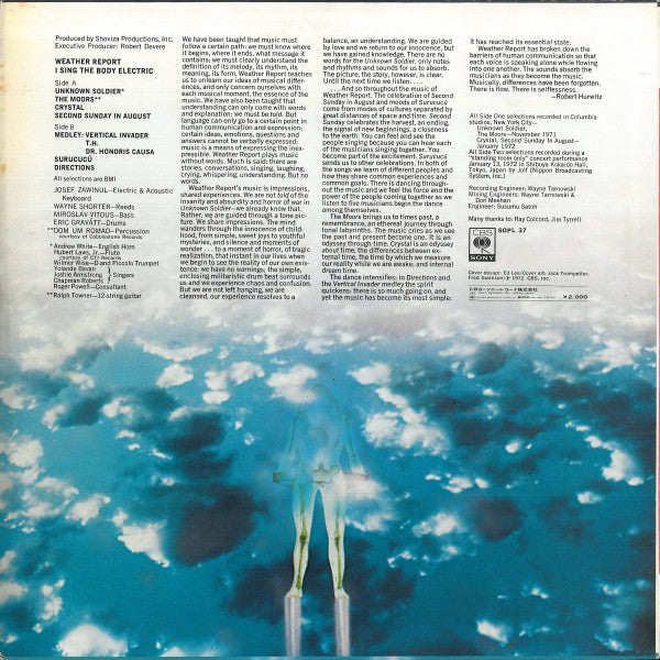 Weather Report : I Sing The Body Electric (LP, Album)