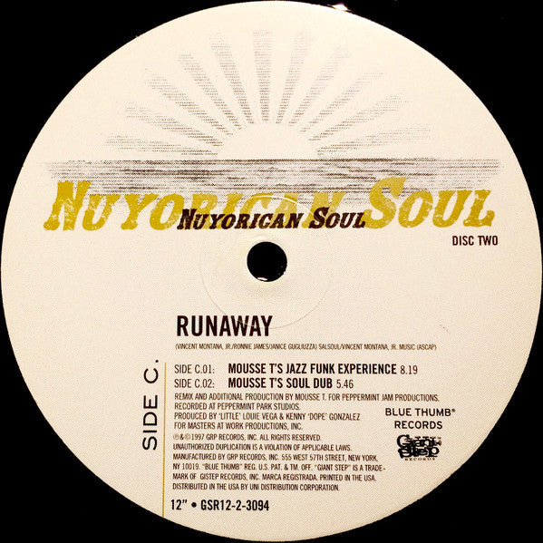 Nuyorican Soul Featuring India : Runaway (2x12")