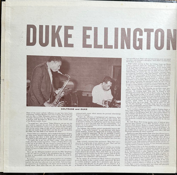 Duke Ellington & John Coltrane : Duke Ellington & John Coltrane (LP, Album, RE)
