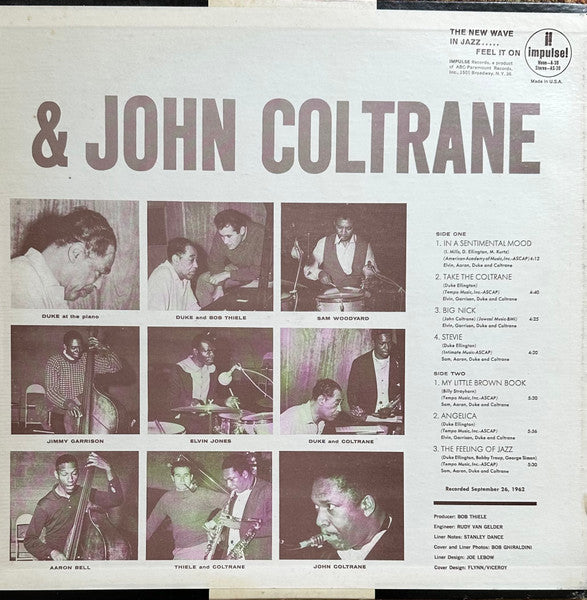 Duke Ellington & John Coltrane : Duke Ellington & John Coltrane (LP, Album, RE)