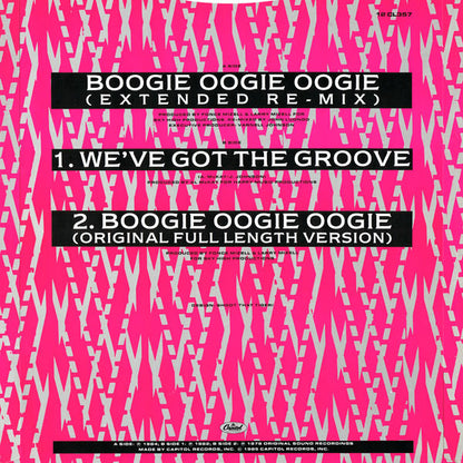 A Taste Of Honey : Boogie Oogie Oogie (Extended Re-Mix) (12", Single)