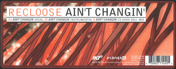 Recloose : Ain't Changin' (12", EP)