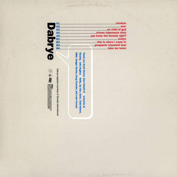 Dabrye : Instrmntl (LP, Album)