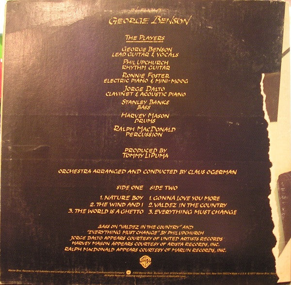 George Benson : In Flight (LP, Album, San)