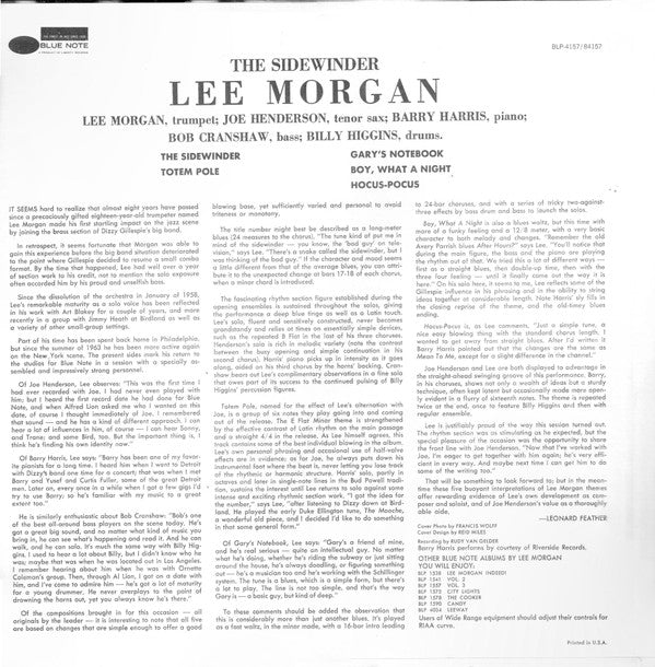 Lee Morgan : The Sidewinder (LP, Album, RE)