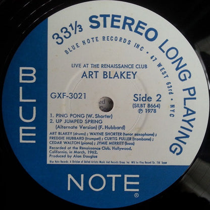 Art Blakey : Live At The Renaissance Club (LP, Album, Ltd)