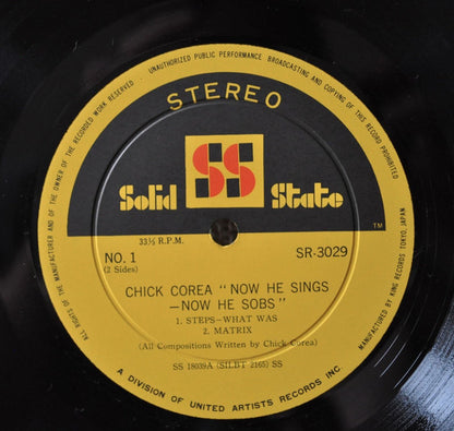 Chick Corea : Now He Sings, Now He Sobs (LP, Album)