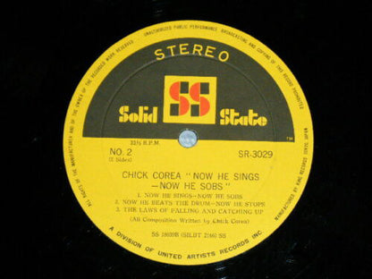 Chick Corea : Now He Sings, Now He Sobs (LP, Album)
