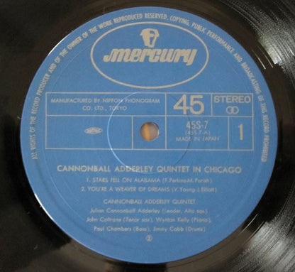 Cannonball Adderley Quintet* : In Chicago (LP, Album)