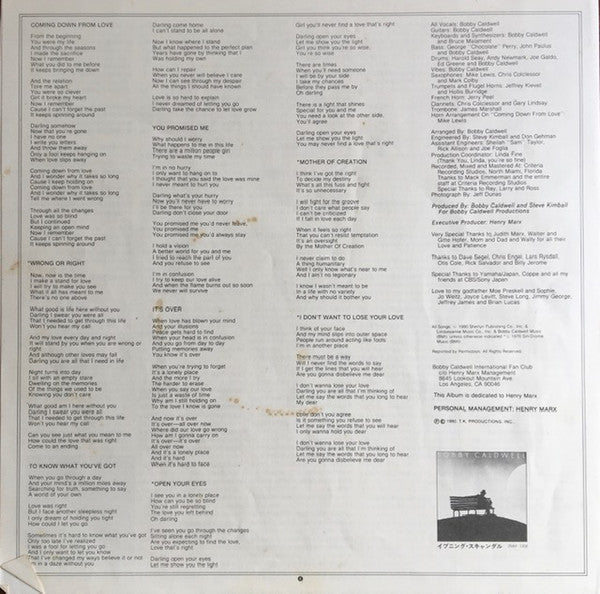 Bobby Caldwell = Bobby Caldwell : Cat In The Hat = ロマンティック・キャット (LP, Album)