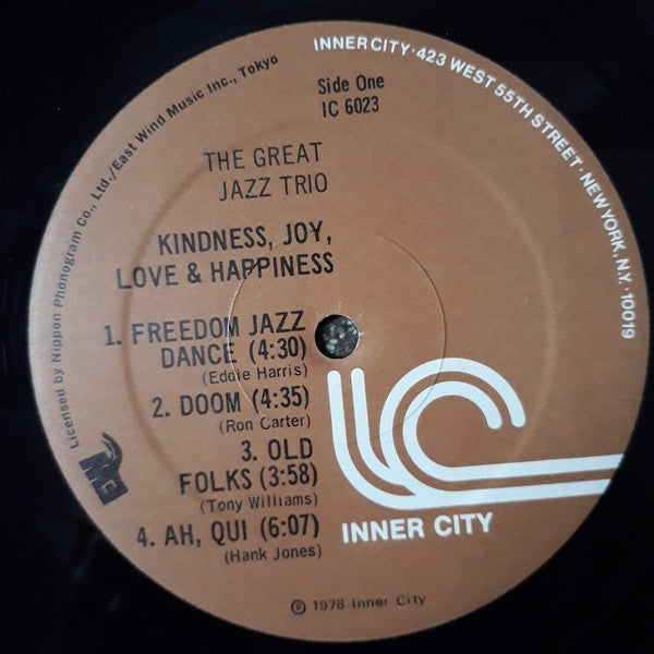 The Great Jazz Trio : Kindness, Joy, Love & Happiness (LP, Album)