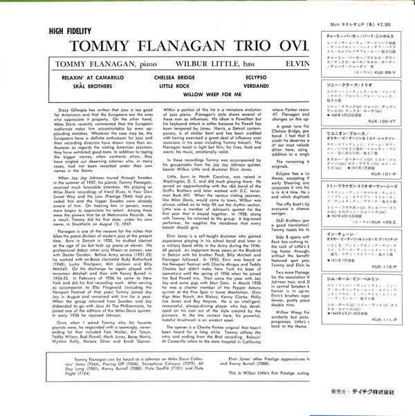 Tommy Flanagan Trio : Overseas (LP, Album, Mono, RE)