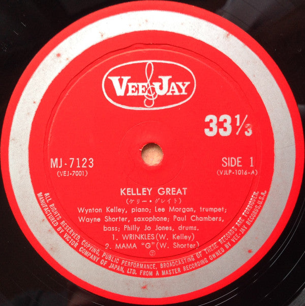 Wynton Kelly : Kelley Great = ケリー・グレイト (LP, Album, Mono, RE)