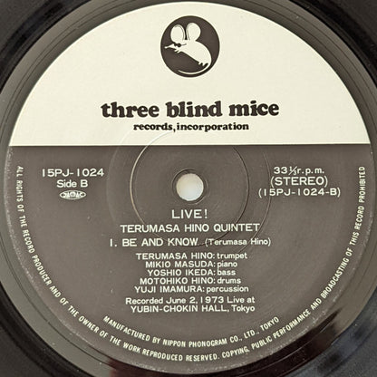 Terumasa Hino Quintet : Live! (LP, Album, RE)