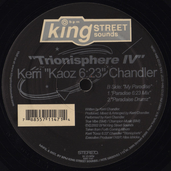 Kerri Chandler : Trionisphere IV (12")