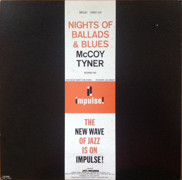 McCoy Tyner : Nights Of Ballads & Blues (LP, Album, RE, Gat)