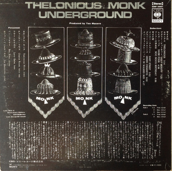 Thelonious Monk : Underground (LP, Album)